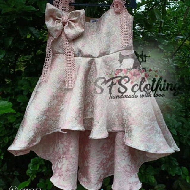 rose gold infant dress