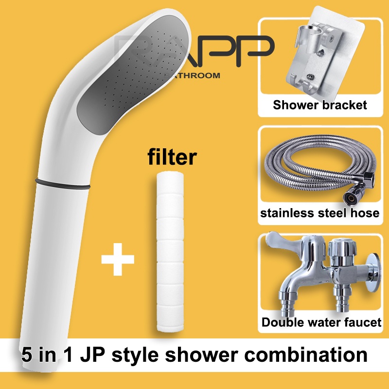 RAPP 5IN1 Shower Nozzle Detachable High Pressure Shower Head Bathroom