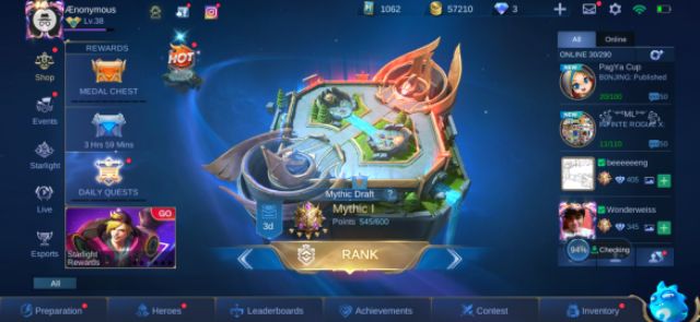 Mythical Glory Mlbb With Good Win Rate And Fine Skins Included Sell Sell Sell Sell Shopee Philippines