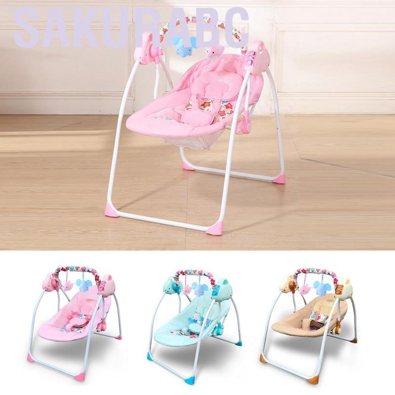 Sakurabc Electric Baby Swing Cradle Three Adjustment Newborn