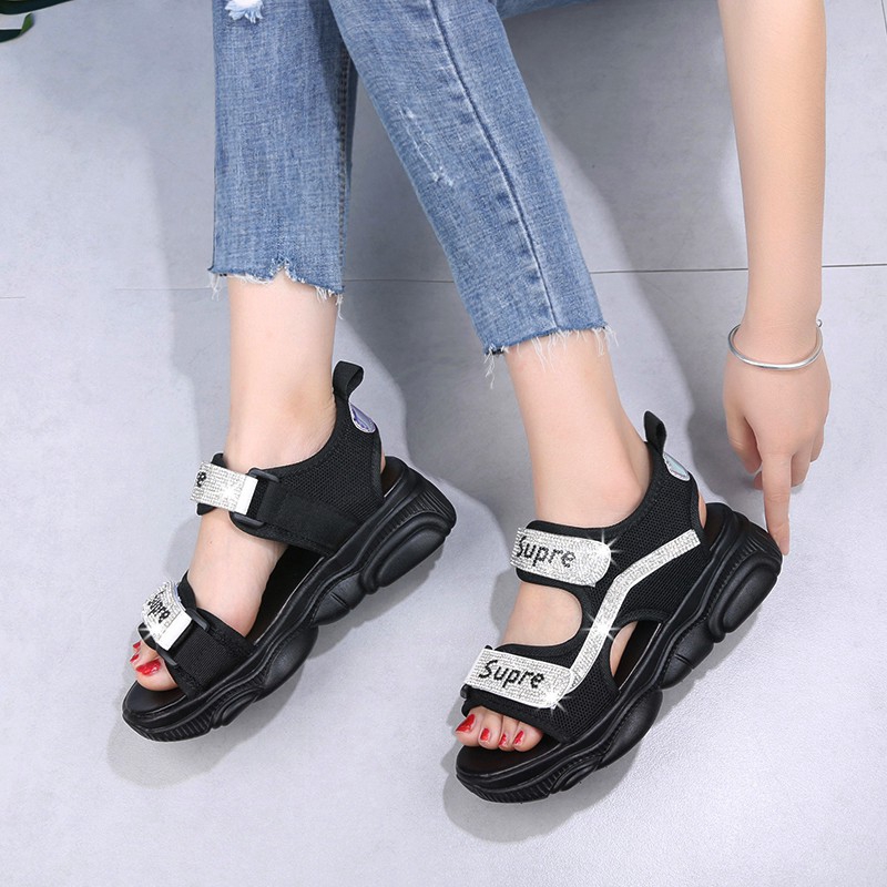 black and white womens sandals