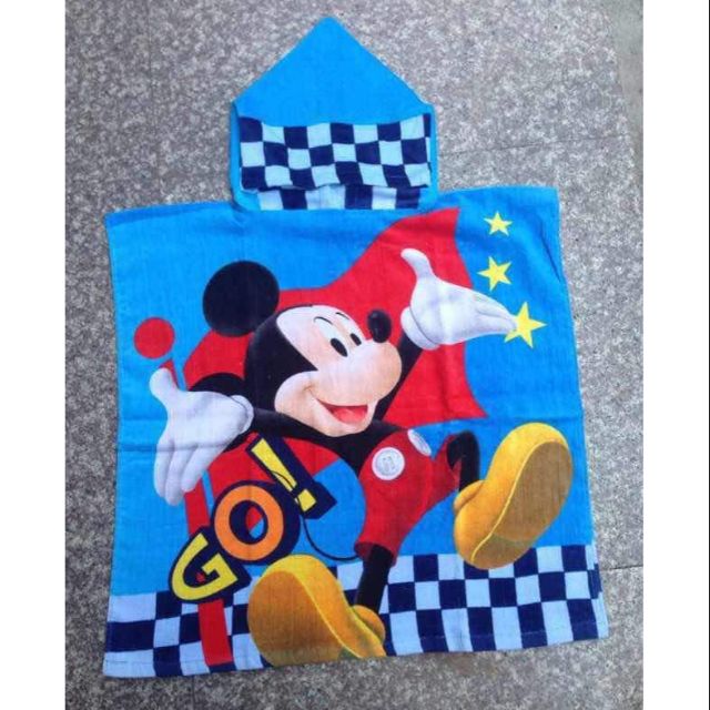 mickey mouse hooded bath towel