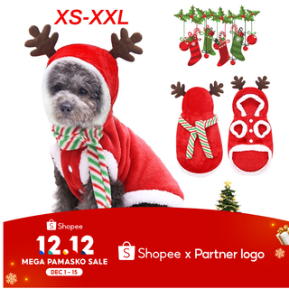 MOLAMGO Merry Christmas Cute Dog Pet Clothes Dogs Santa Costume for Pug Chihuahua Yorkshire Pet Cat Clothing Jacket Coat Pets