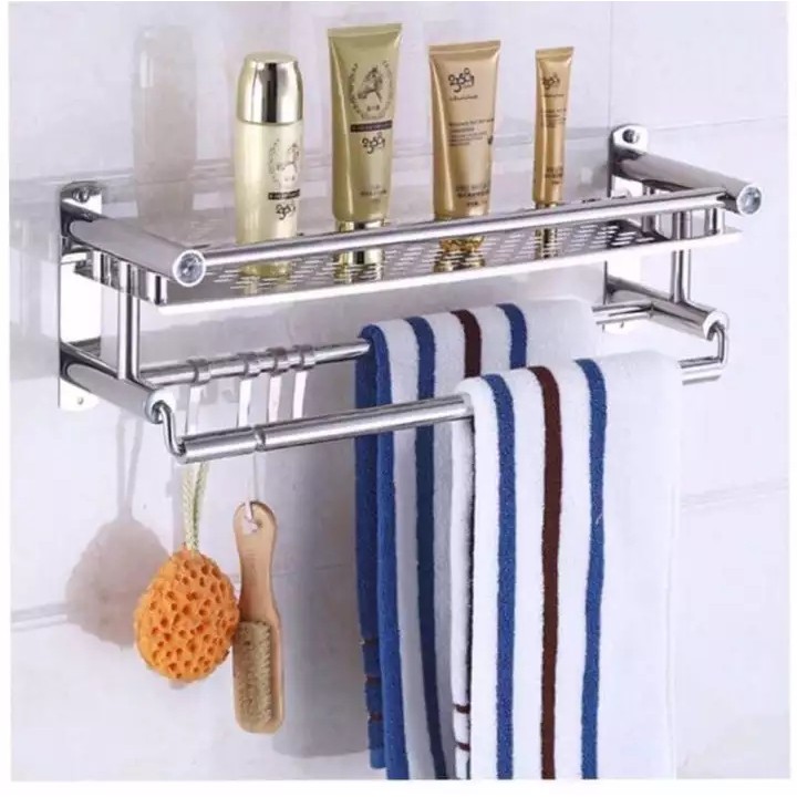 wall mounted bathroom rack