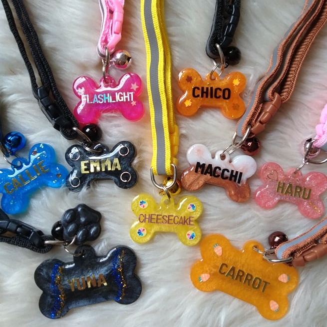 dog accessories◆Customized Resin Dog and Cat NAMETAG - with c #6