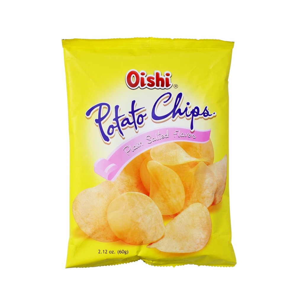 Oishi Natural Potato Chips Plain Salted 60g Shopee Philippines