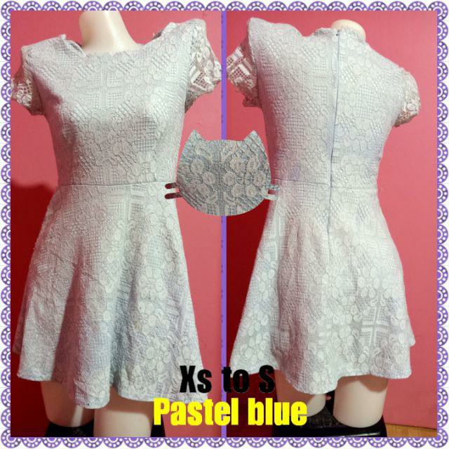 pastel blue mini dress