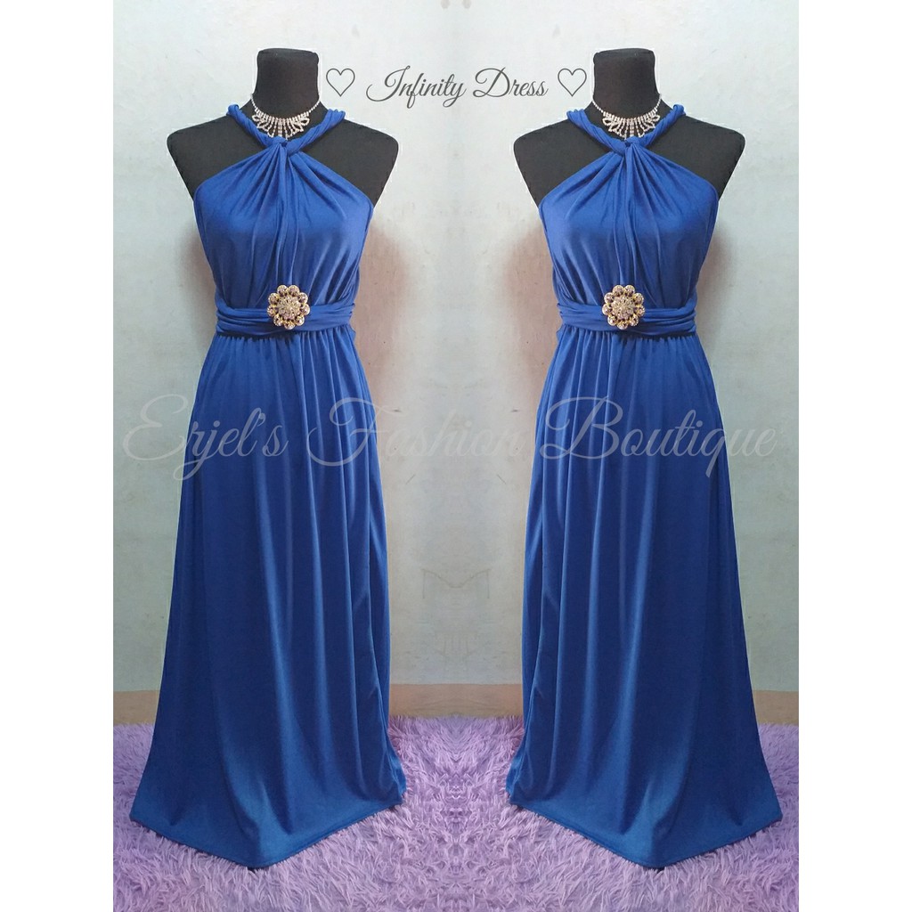 royal blue infinity dress