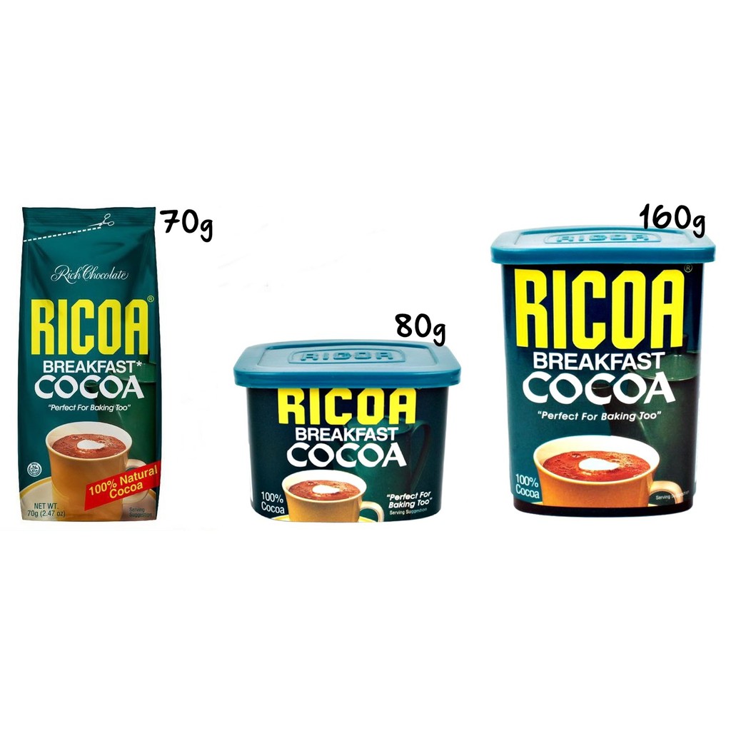 Ricoa Breakfast Cocoa unsweetened chocolate powder drink, cooking