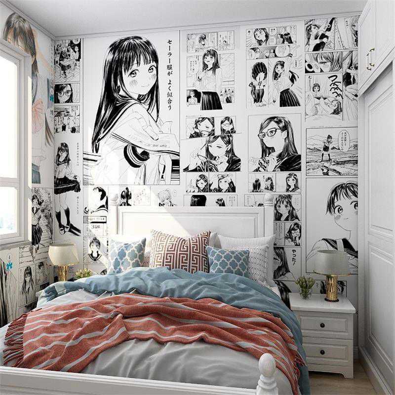 Stock Japanese black and white manga wallpaper anime One Plece naruto  cartoon Decoration | Shopee Philippines