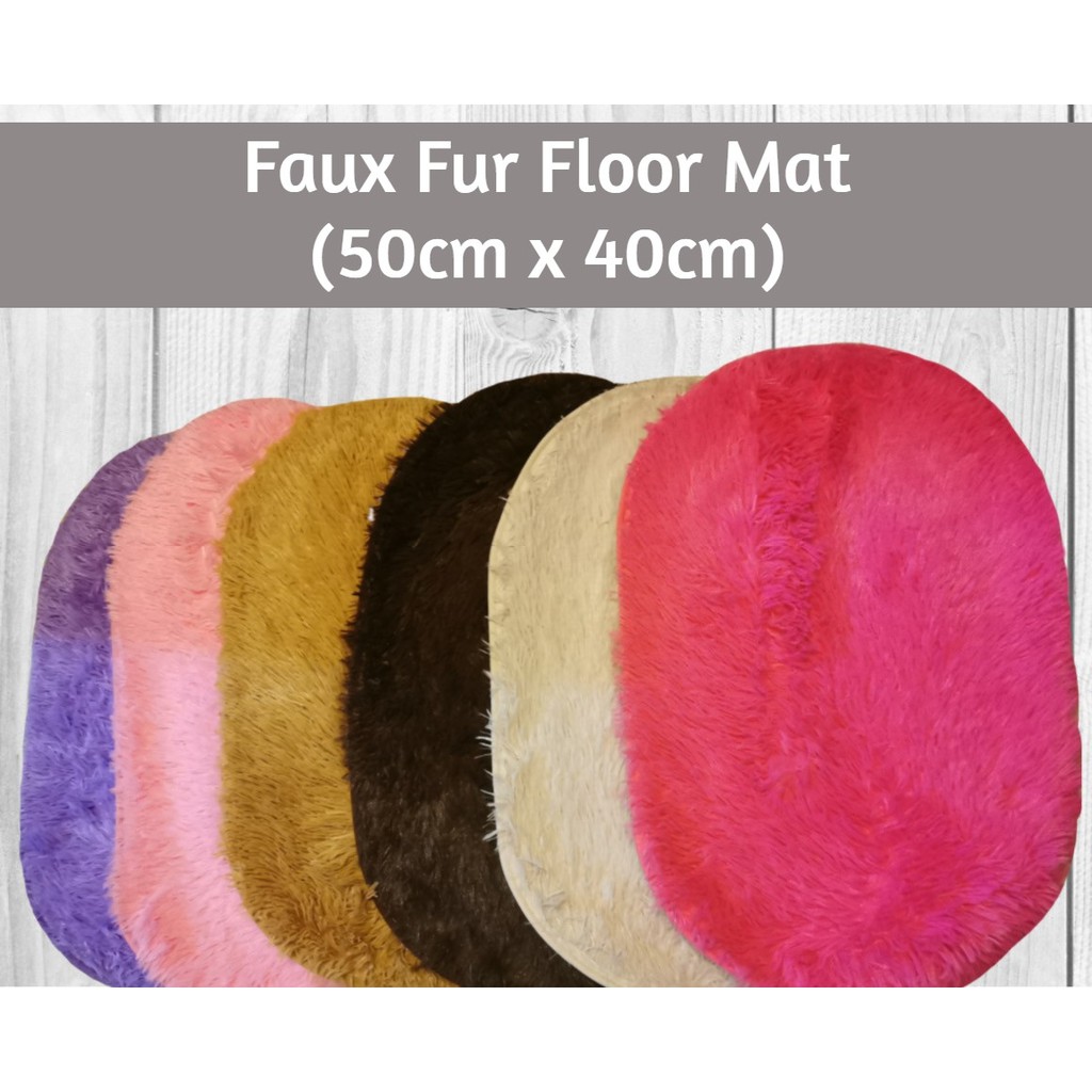 Anti Slip Faux Fur Bedroom Bathroom Floor Mat Doormat (50cm x40cm) Shopee Philippines