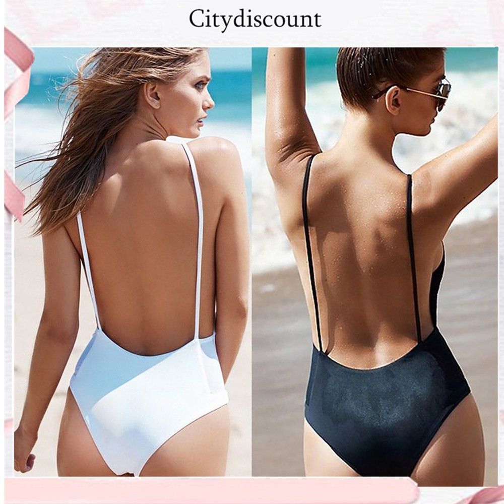 Hot One Piece Women Bikini Swimsuit Bathing Suit Monokini Swimwear Shopee Philippines