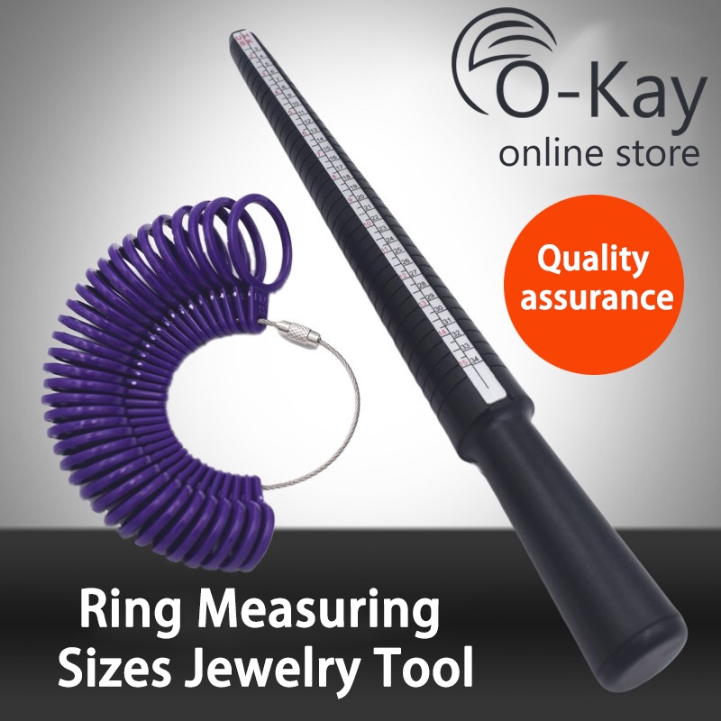 OKAY 1 Set Ring Sizer Finger Sizing jewelers Measuring Stick Metal