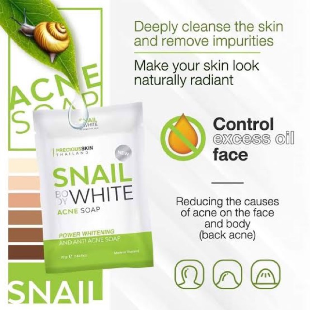 snail white acne soap benefits