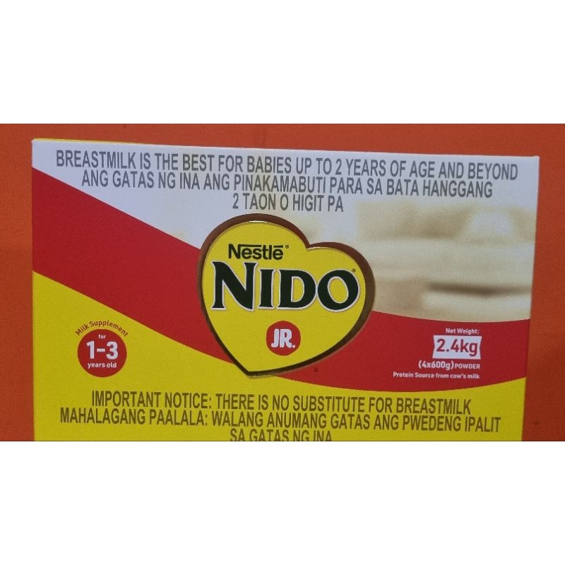 Nido Junior 13 yrs old 2.4kg Shopee Philippines