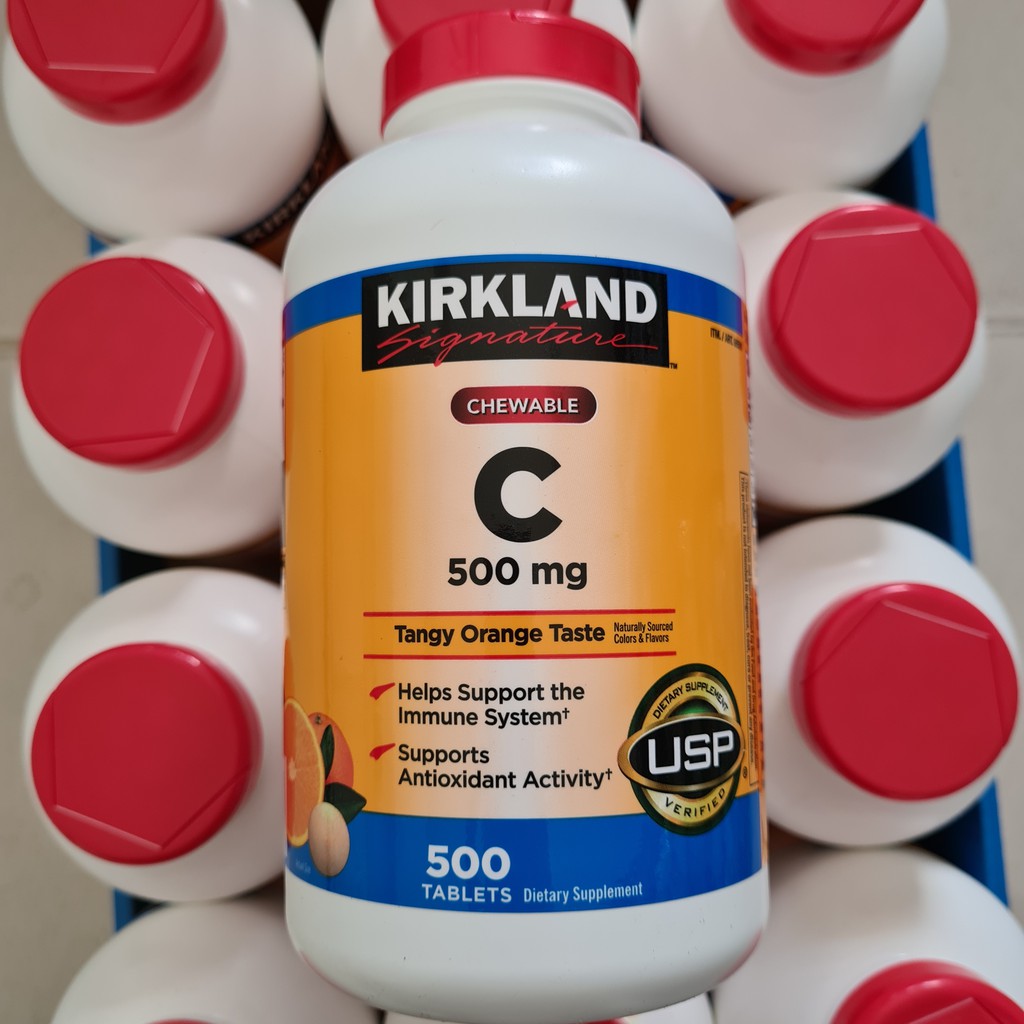 Kirkland Signature Chewable Vitamin C 500 MG, 500 Tabs Shopee Philippines