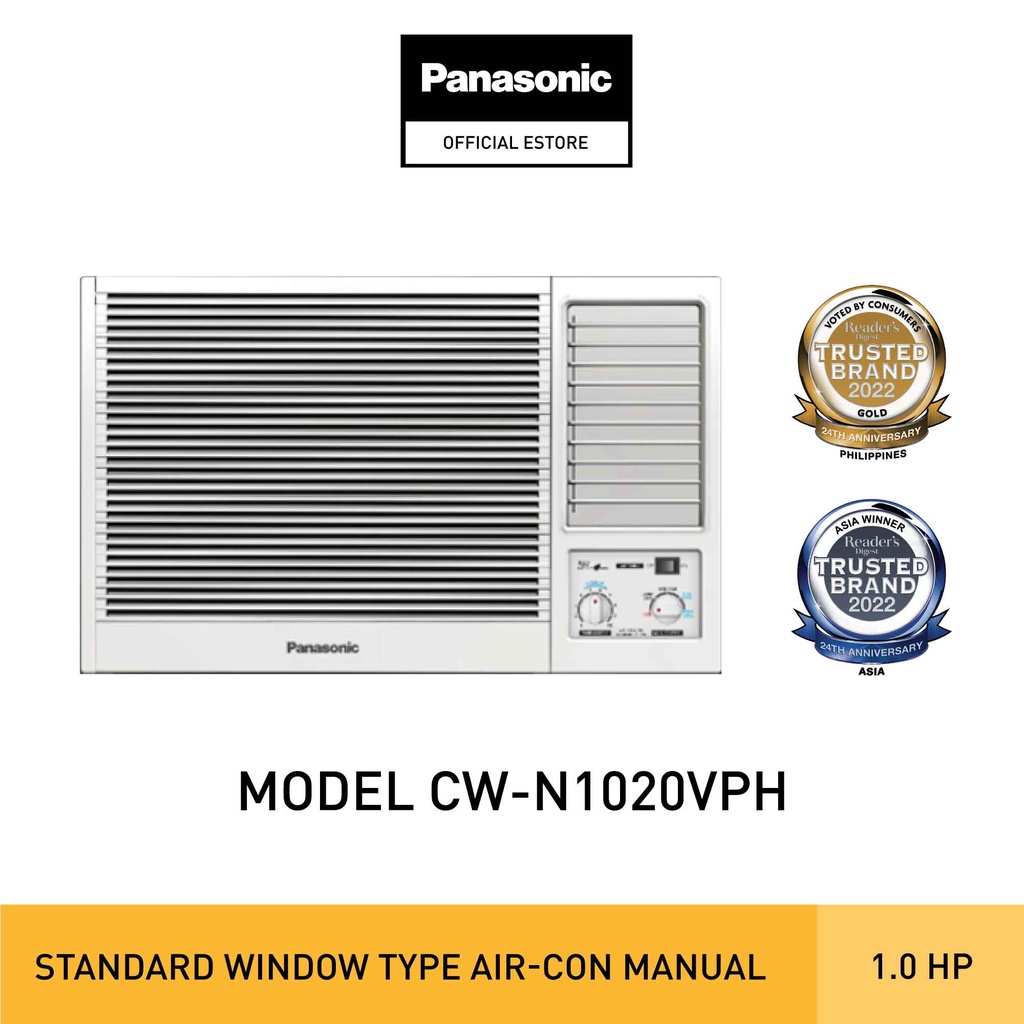 Panasonic CWN1020VPH 1.0 Hp Standard Window Type Aircon Manual