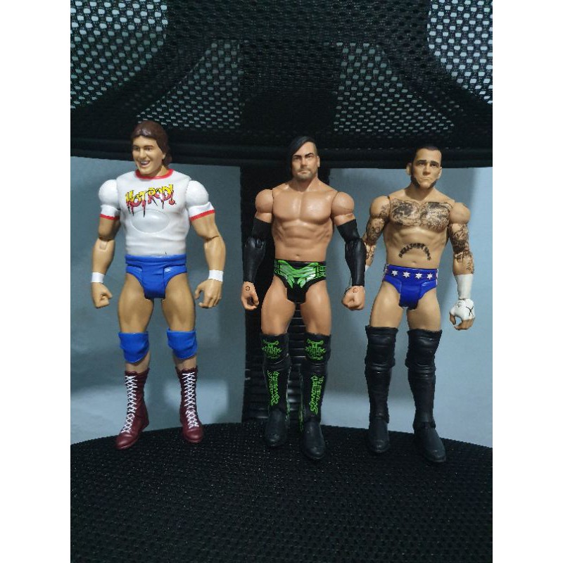 wwe action figures set up