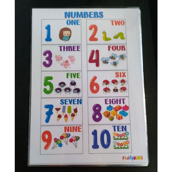 Alphabets Numbers Colors And Shapes Educational Chart And Learning