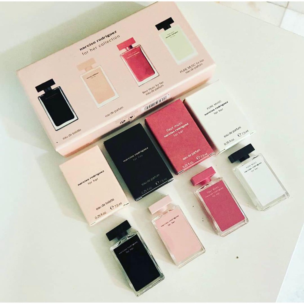 Narciso Rodriguez For Her Miniature Collection 4 en 1 coffret cadeau 30ml parfum pour femme | Shopee Philippines