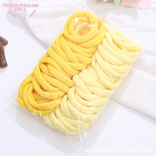 48pcs hair tie gradient color  high elastic purple pink yellow blue black(1pack/48~50pcs) H #4