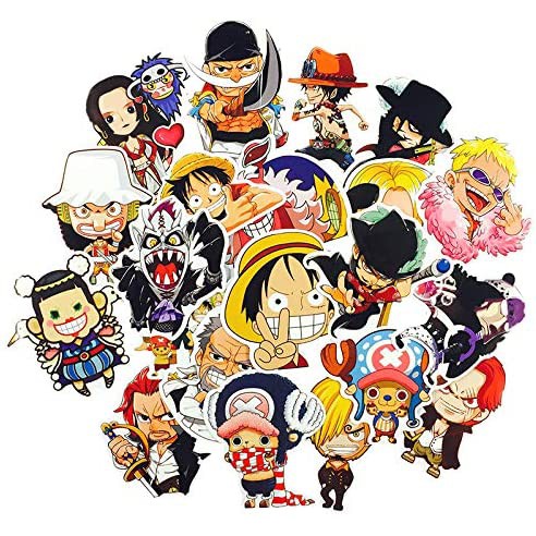24 Pcs One Piece Anime Waterproof Vinyl Stickers Shopee Philippines
