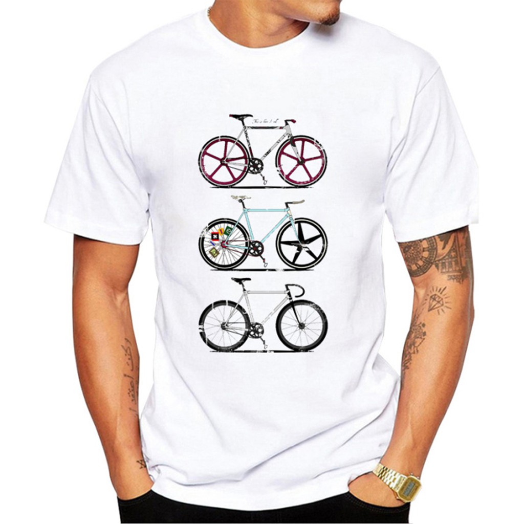 bicycle print shirt mens