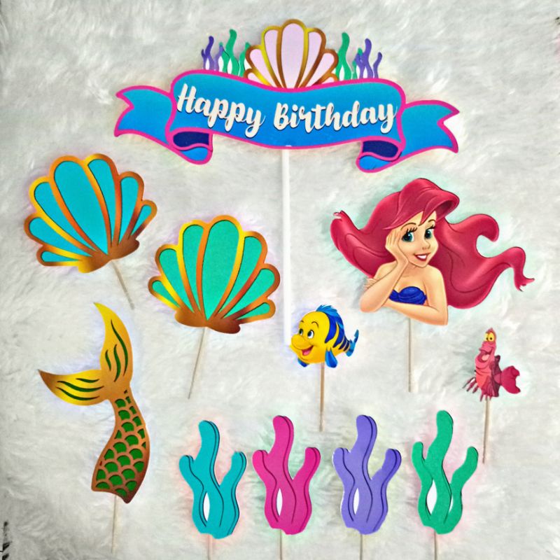 Little Mermaid Cake Toppers Shopee Philippines 7825