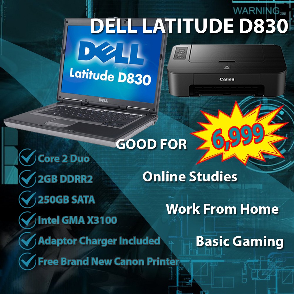 Dell Latitude D830 (2gb Ram, 250gb HDD, Free Bnew Printer) Shopee