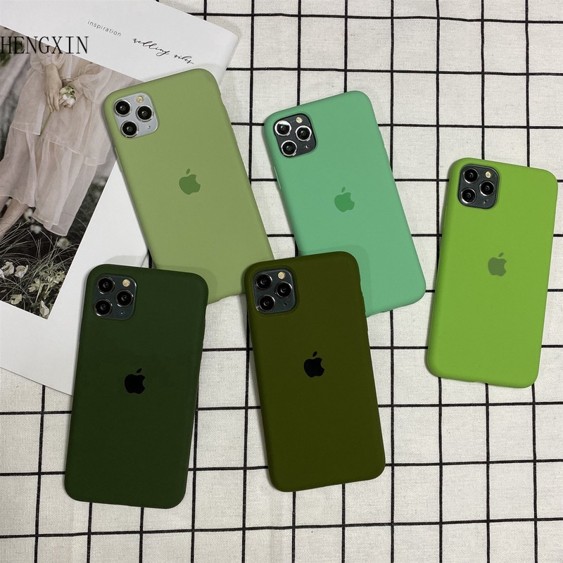 Army Green Fully Covered Iphone11 Mobile Phone Case 7 8 X Se2 Silicone Mobile Phone Case Ix Xs Xr Protective Case Iphone11promax Shopee Philippines