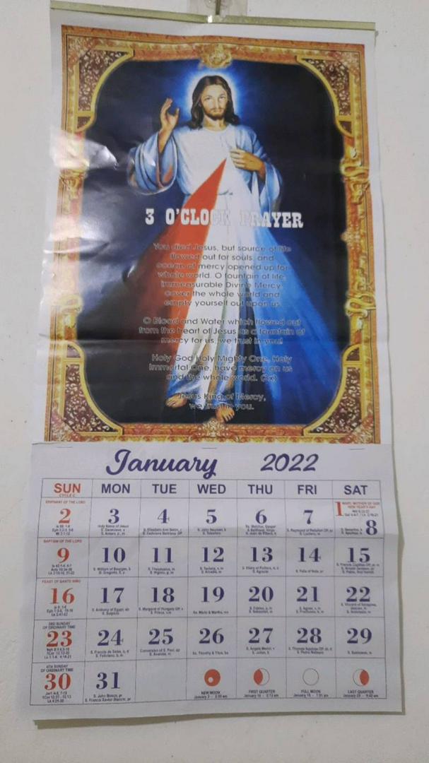 Uis Calendar 2022 2022 Calendar (Saint Images) | Shopee Philippines