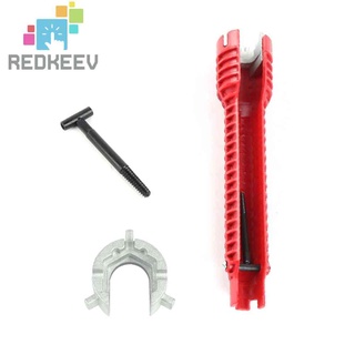 Redkeev 2 Types Multifunction Water Heater Faucet Sink Wrench Anti-Slip Plumbing Flume Repairing Spanner /Double Head #9
