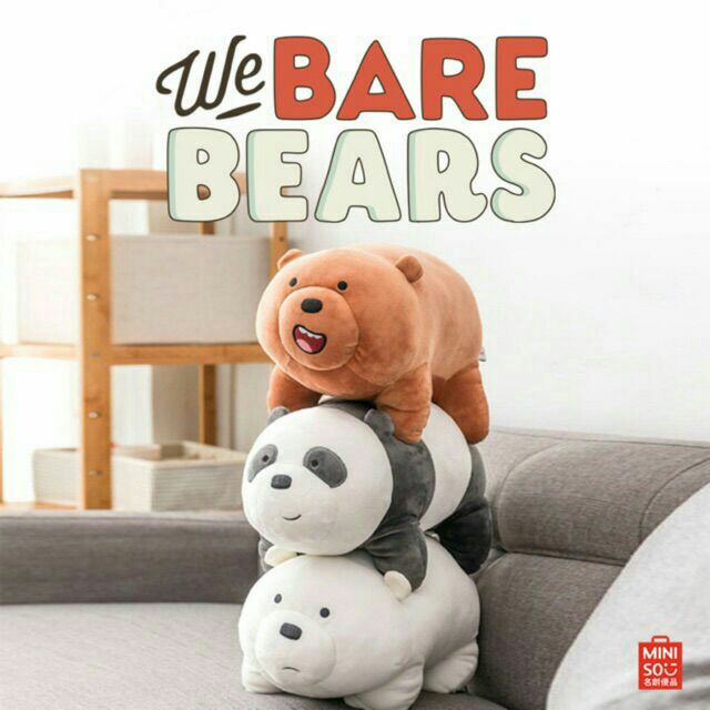 Authentic Miniso We Bare Bears Plush 