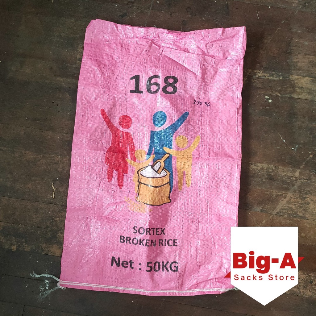 50kg Used Rice Sack/ Sako/ Sako Bag/ Empty Sack Sand Bag/ 50kg Pink Sacks Shopee Philippines