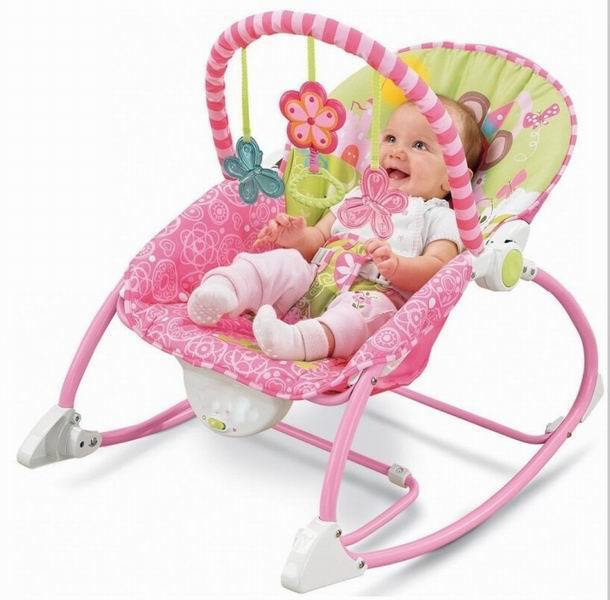 pink baby rocking chair