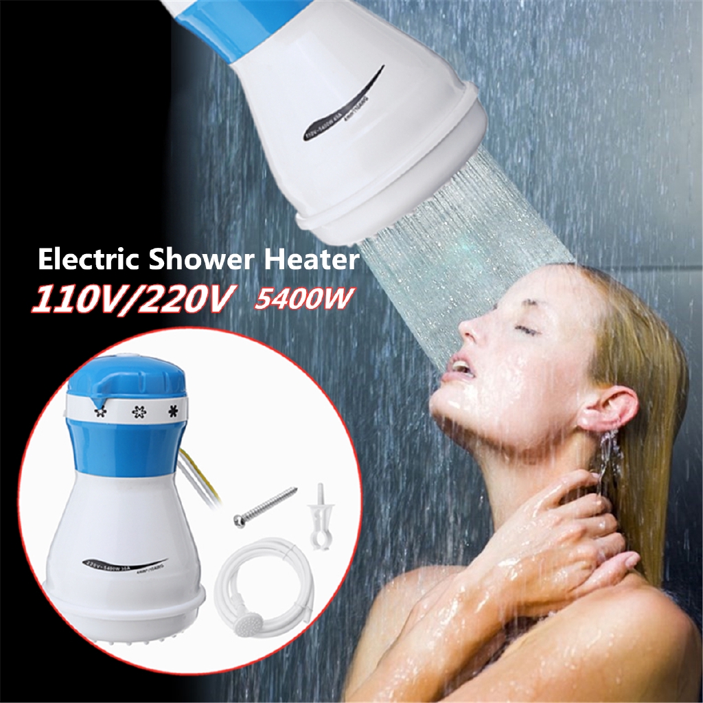 220V Electric Shower Head Instant Water Heater With Hose Bracket