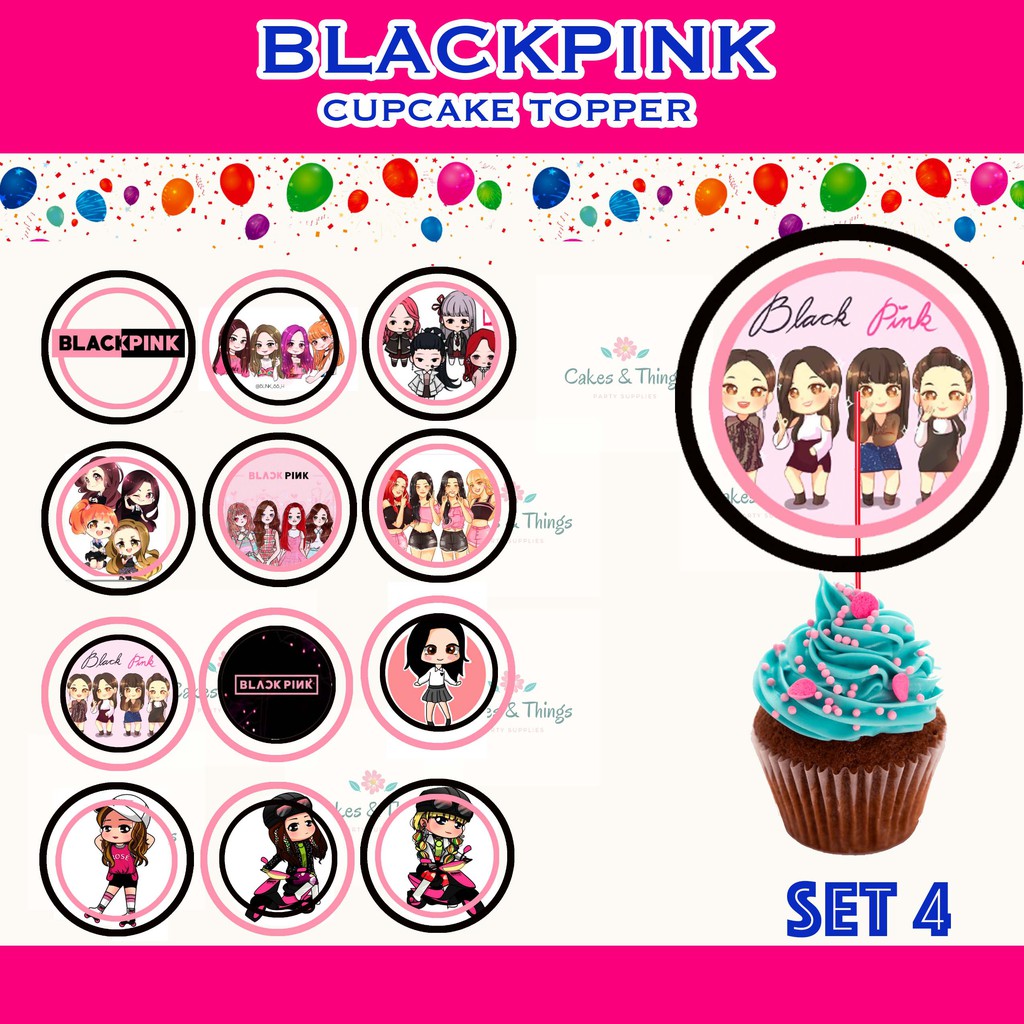 Blackpink Ice Cream Cupcake Topper 2 Inch Round 30 Pcs Shopee Philippines