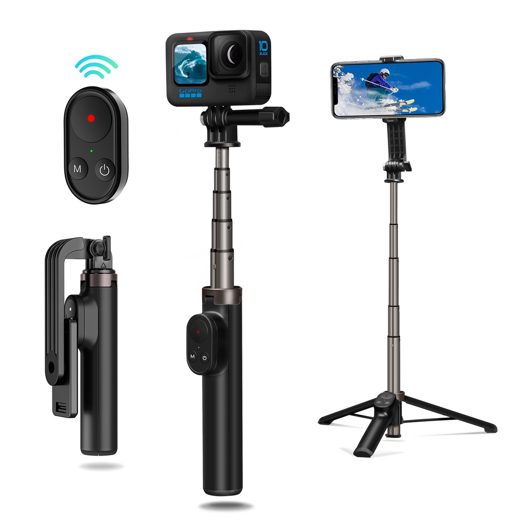 gopro hero 4 selfie stick with button