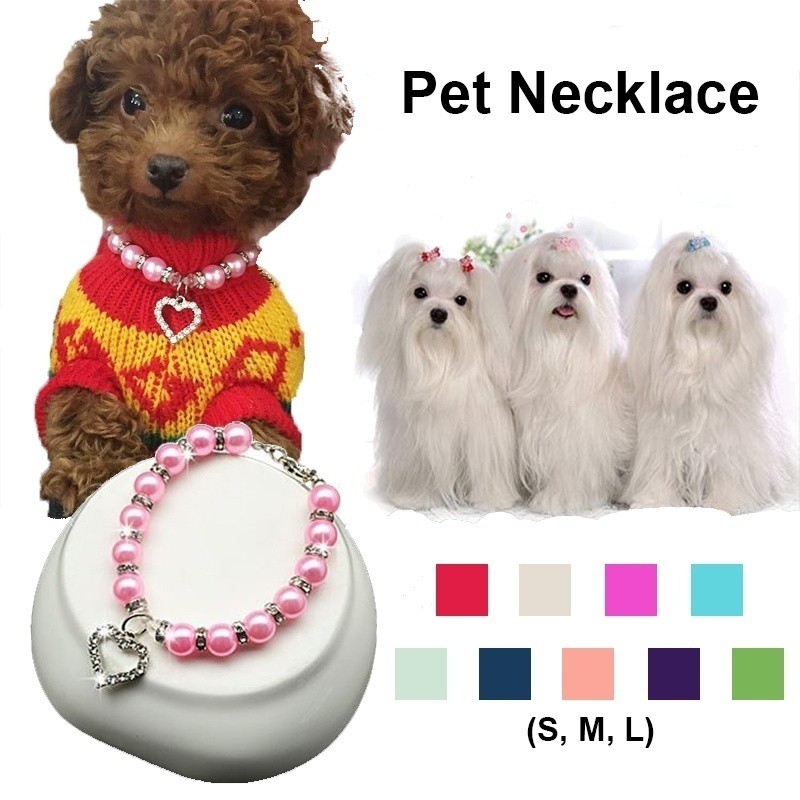 pearl necklace collar for dogs