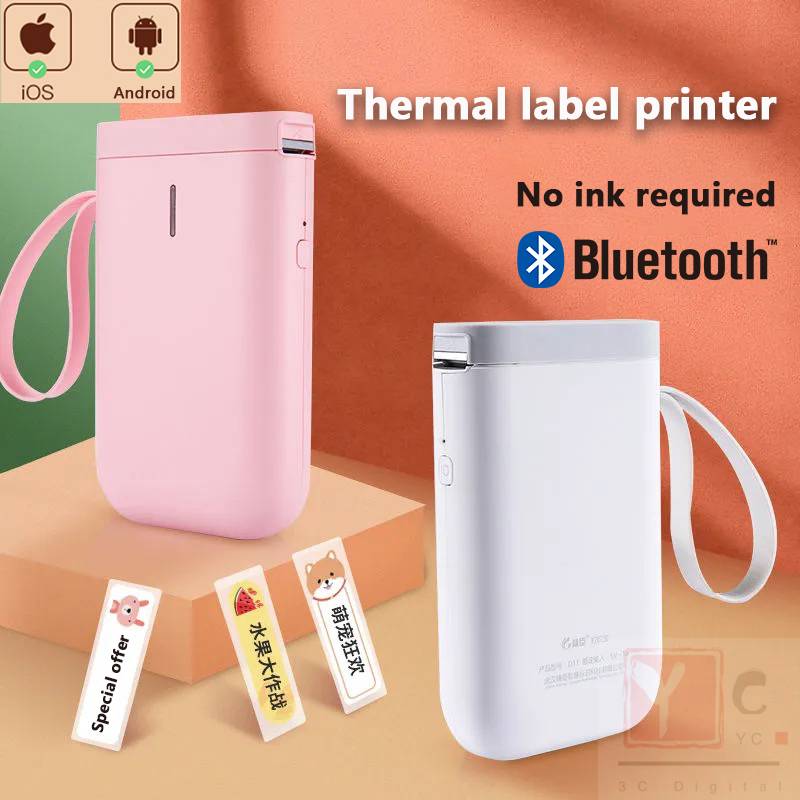 Thermal label printer Inkless Bluetooth wireless label machine Portable ...