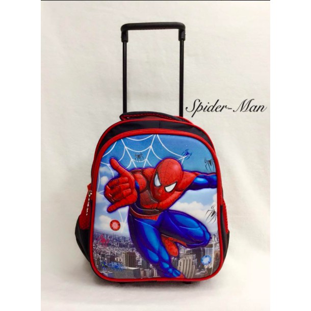 spiderman trolley school bag