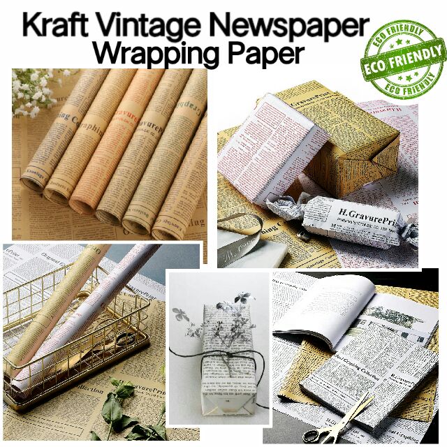 newspaper wrapping paper