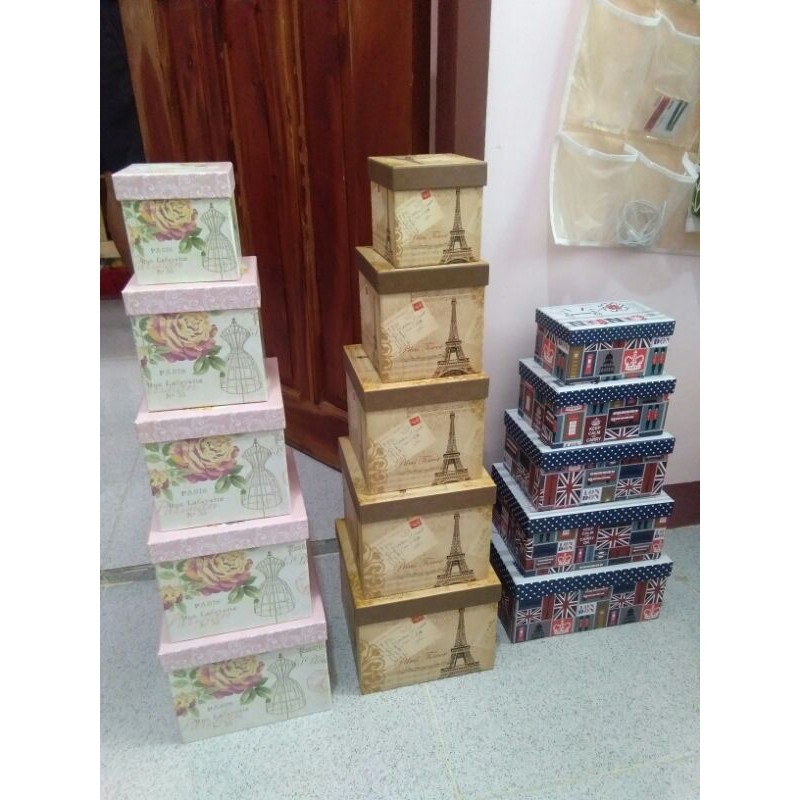 5pcs per set Daiso Japan Thick and Corrugated Boxes Gift Ideas