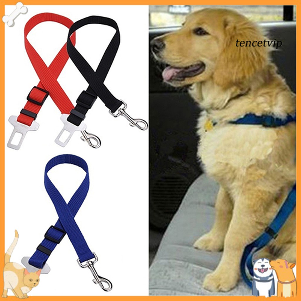 【Vip】Adjustable Practical Dog Pet Car Safety Leash Seat Belt Harness Restraint Lead Travel Clip