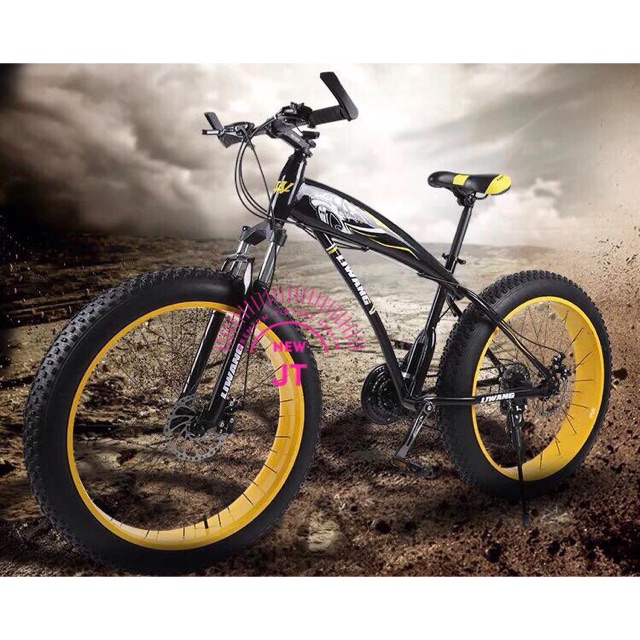 yellow fat bike