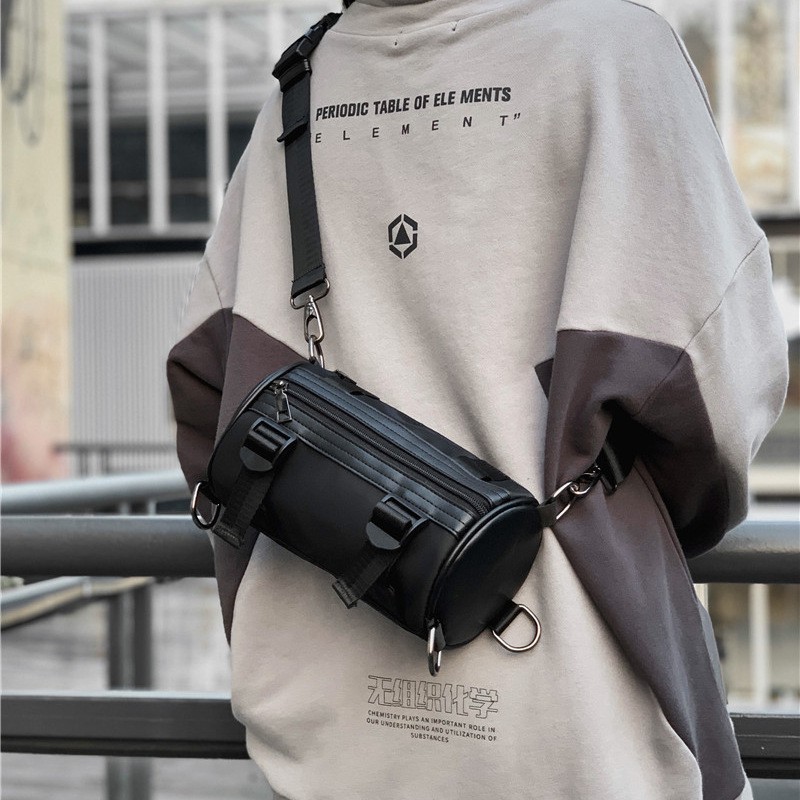 Tool bag men messenger bag female korean bag ins sports cylinder ...