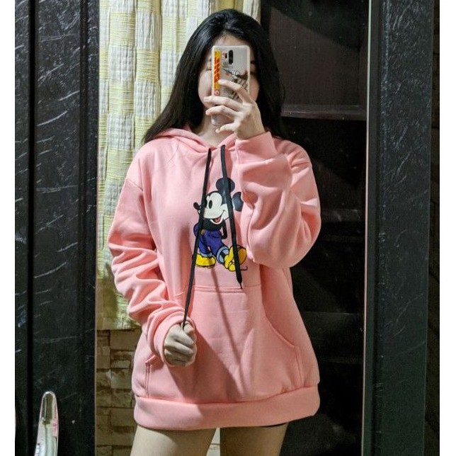 pink mickey hoodie