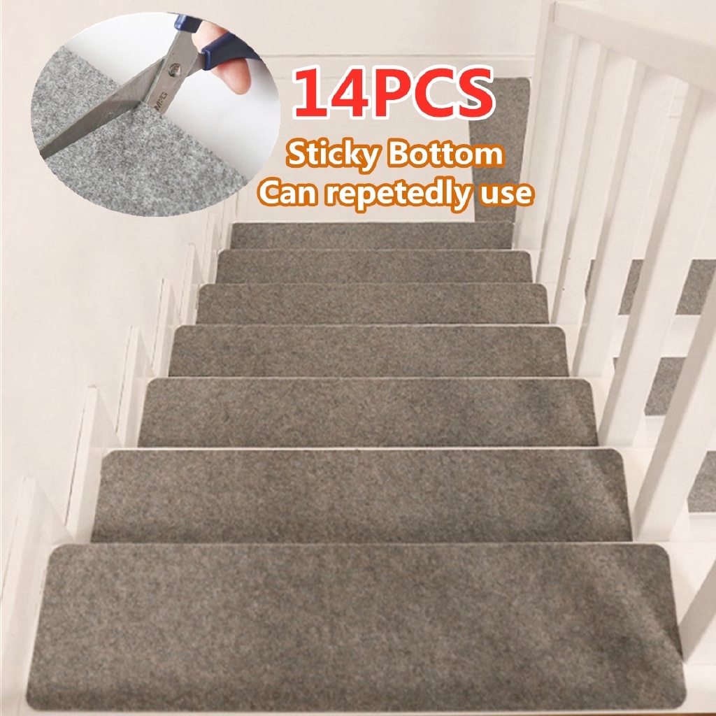 14pcs Stair Tread Carpet Mats Step Staircase Non Slip Mat