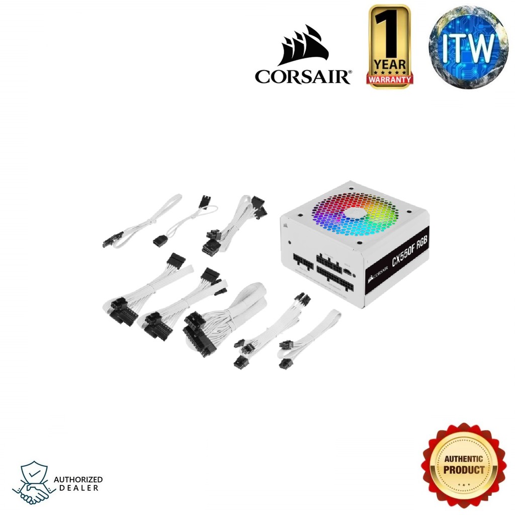 CORSAIR CX Series CX550F RGB White 550 Watt 80 Plus Bronze Certified Fully  Modular RGB White PSU | Shopee Philippines