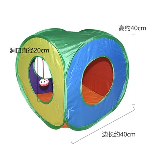 New Product Pet Cat Toy Rainbow Square Tunnel Teasing Rolling Dragon Diamond Bucket Foldable Channel #2